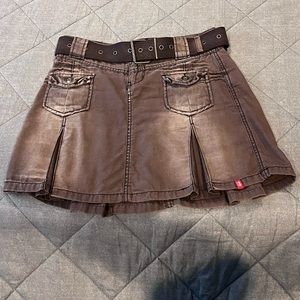 Brown denim skirt